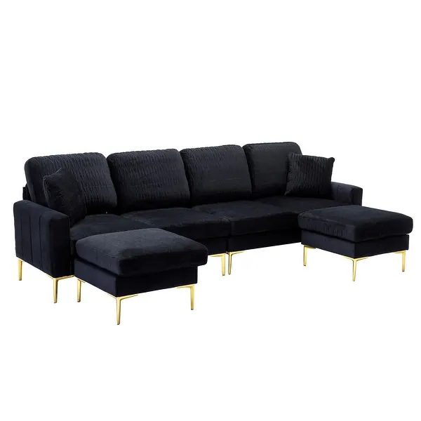 noir luxe velvet sectional noir luxe velvet sectional