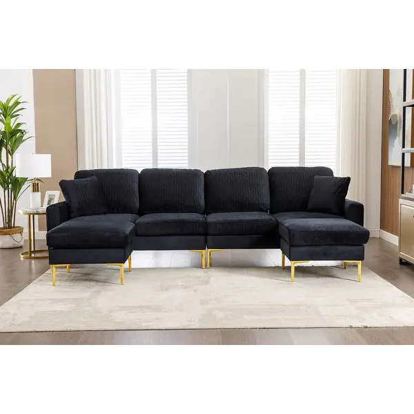 noir luxe velvet sectional noir luxe velvet sectional