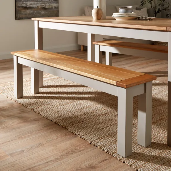 6 seater large rectangular dining table with 2 benches, pine 6 seater large rectangular dining table with 2 benches, pine