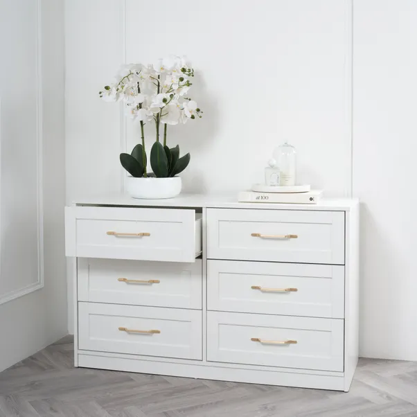 rukn austen 6 drawer chest, white rukn austen 6 drawer chest, white