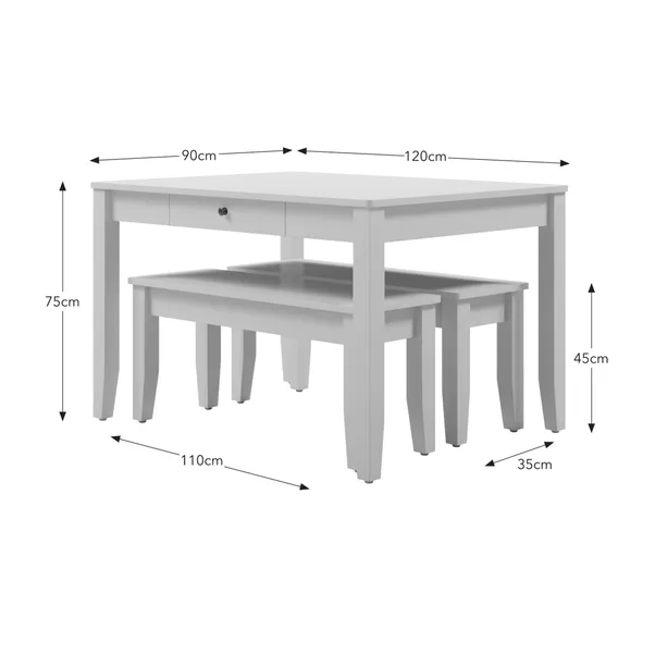 rukn lynton 4 seater dining table and bench set rukn lynton 4 seater dining table and bench set