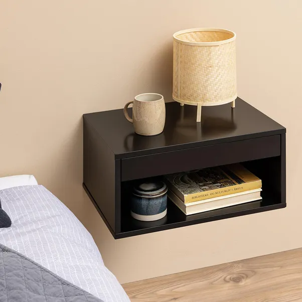 rukn furniture to go cholet 1 drawer square wall mounted bedside table rukn furniture to go cholet 1 drawer square wall mounted bedside table