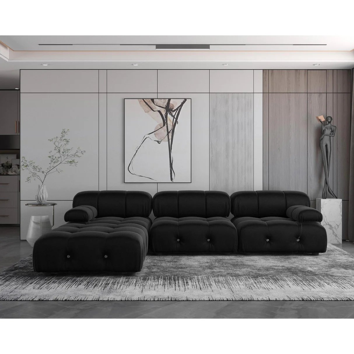 midnight luxe tufted lounger midnight luxe tufted lounger