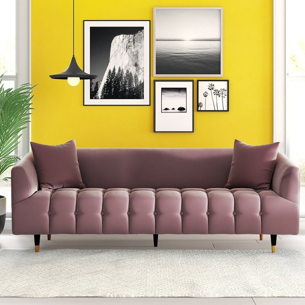 blush crest velvet sofa blush crest velvet sofa