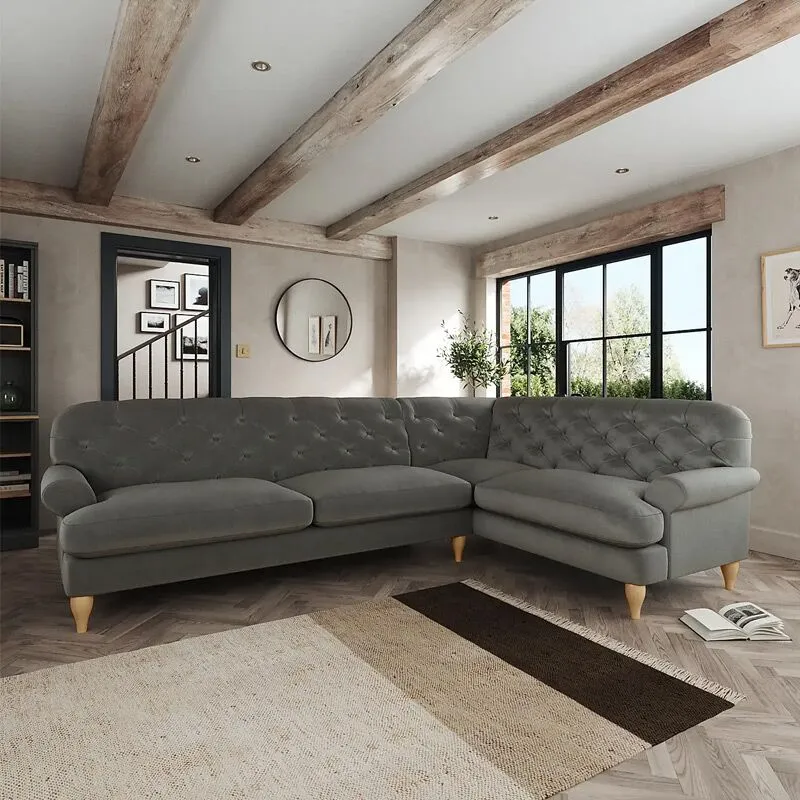ivory grace chesterfield sectional ivory grace chesterfield sectional