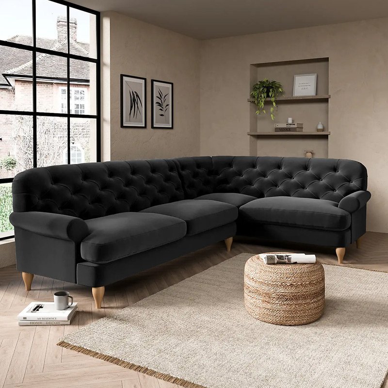 ivory grace chesterfield sectional ivory grace chesterfield sectional