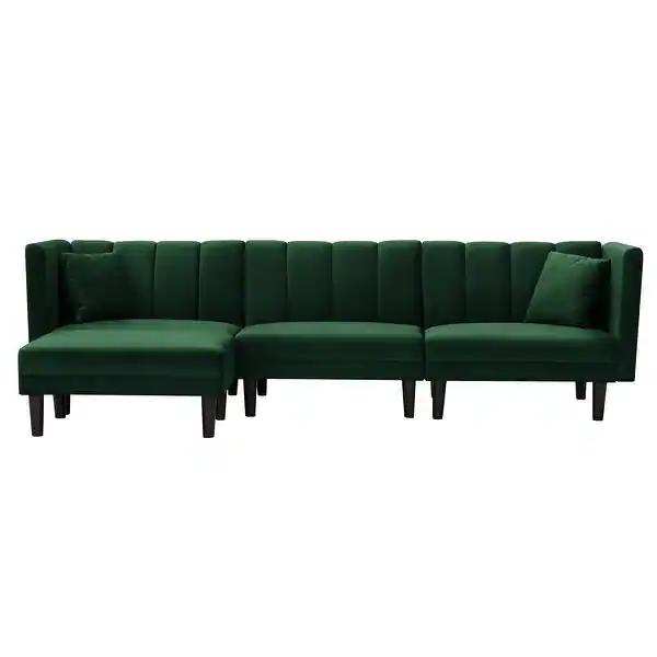 emerald grove velvet sectional emerald grove velvet sectional