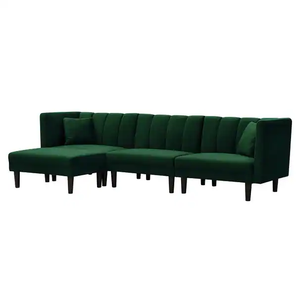 emerald grove velvet sectional emerald grove velvet sectional